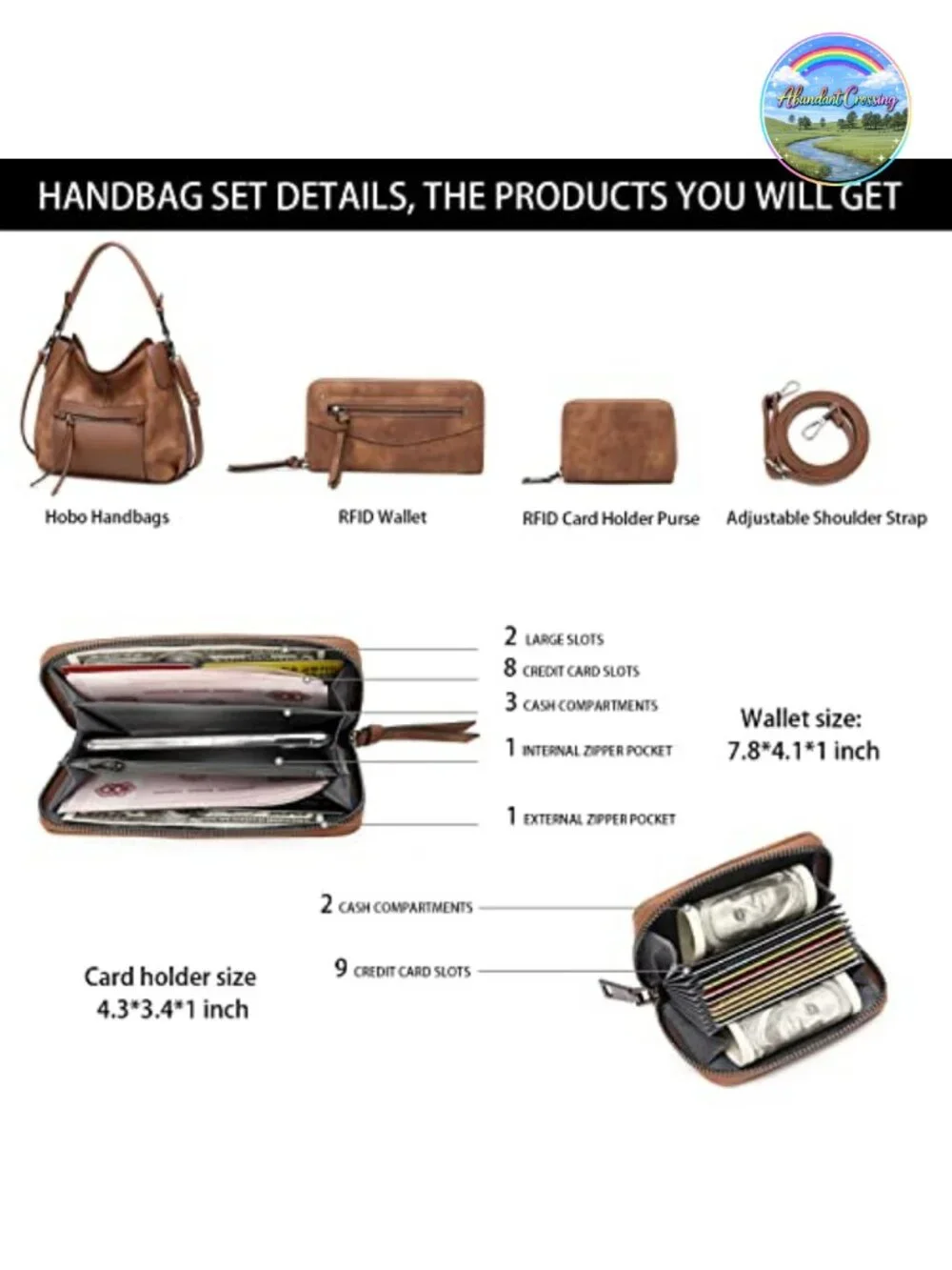 Hobo Bags for Women Faux Leather Shoulder Crossbody Purse Handbag Vegan